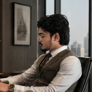 Dhruba Singha Roy, QA and automation engineer at Cognizant and founder of Randomly.online, at his desk beside a city window
